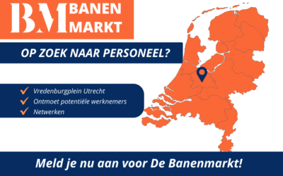 Op zoek naar nieuwe collega’s rondom Utrecht? Boek dan een kraam op De Banenmarkt 6 juni Vredenburgplein.